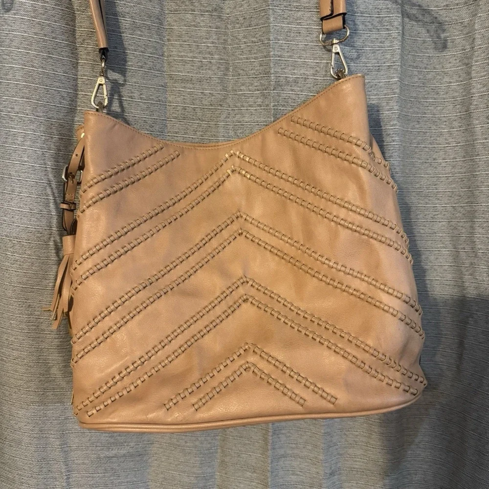 Big Buddha Leather Tote Bag‎ Saddle Tan Hobo Shoulder Purse